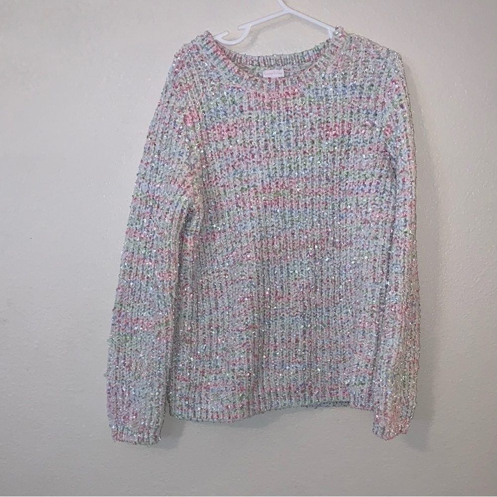 Lucky Penny Multicolor Knit Sweater Comfy Girls 10
